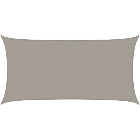 vidaXL Sunshade Sail 160 g/m² Rectangular Light Grey 2x4 m HDPE