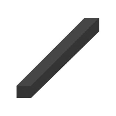 Bande caoutchouc spongieux epdm croûté 4 faces noir 30x25mm longueur 1m