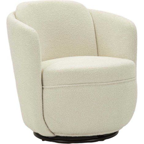 TORINO CREAM SWIVEL ARMCHAIR CM 70X72X75 (SEAT HEIGHT CM 44,5) (1/4)
