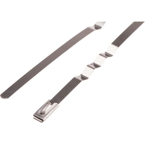 Serre-câble RS PRO Métallique en Acier Inoxydable 316, 125mm x 4,6 mm ( Prix pour Sachet de 100 )