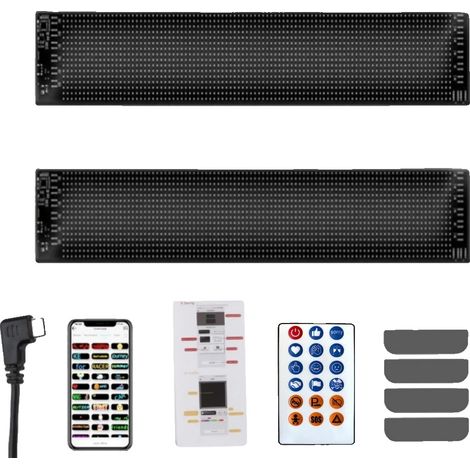 Pannello display a LED, installazione flessibile, funzionalità personalizzabili, 2 pezzi da 49,2 cm (1/2)