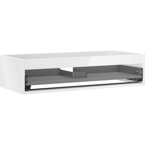 Mexen Box-A meuble sous lavabo 100 cm, 1 tiroir, blanc brillant - 91AX0-1000-235-1-00 (1/4)