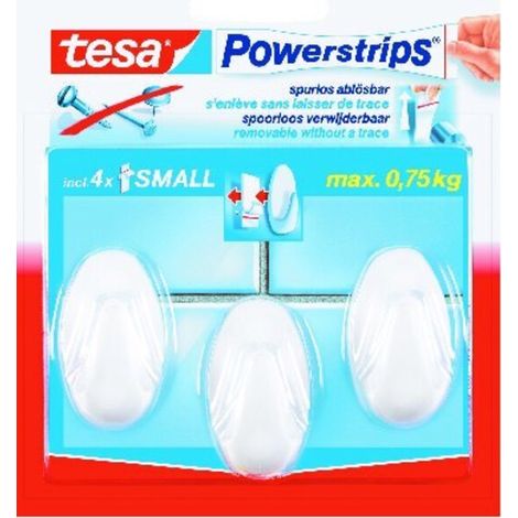 tesa Powerstrips Haken Small Oval,chrom (1/2)