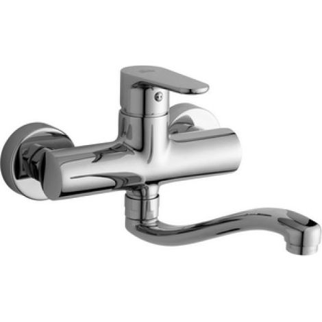 MISCELATORE MONOCOMANDO LAVELLO A MURO LINEA GREEN Cromo