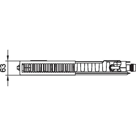 Kermi Plan Ventilheizkörper Typ 11 905x605mm Ventilposition rechts PTV110900601R1K (1/5)