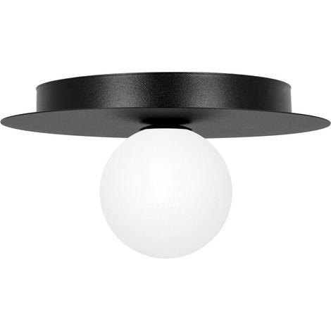 Plafonnier rond noir et blanc Ø25cm ROBIN 1xG9 10W K-5438 Kaja