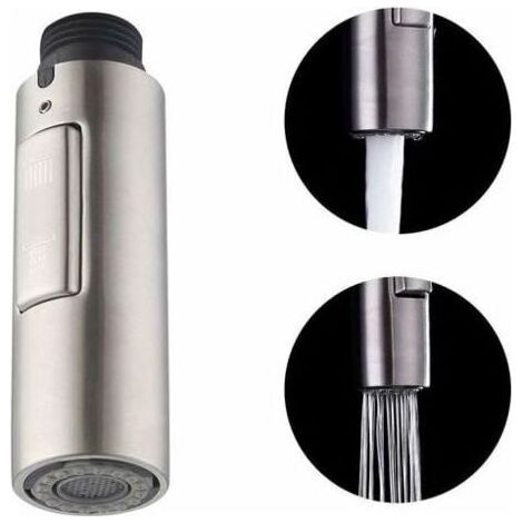 Embout Robinet Cuisine de Rechange Douchette PFS200-BS - Tête de Robinet Amovible Universelle G1/2 - Acier Inoxydable SUS304 Brossée (1/5)