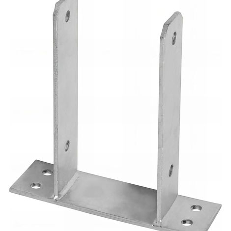 Pied de poteau en U type PBU-121 (A x B x C x D x ép) 200 x 60 x 200 x 121 x 5,0 mm - AL-PBU121 - Alsafix