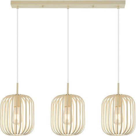 Suspension décorative 3xE27 23W IP20 – Beige (1/4)