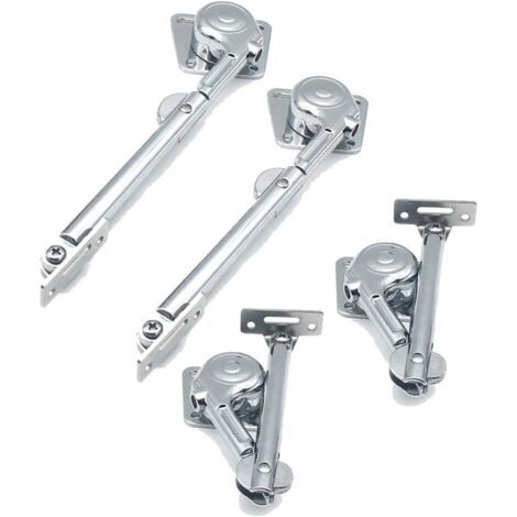 QORVA-Lot de 4(Droite et gauche)Pneumatique Stay, s'arrête sur n'importe quel angle, support de levage de porte, de placard de cuisine, boîte à outils, charnière de boîte à outils robuste, max 12 kg