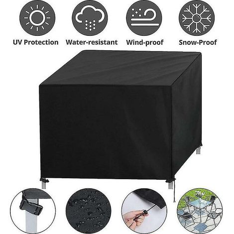 Couverture de meubles de patio-420d Oxford tissu canapé table chaise couverture imperméable, meubles de patio de jardin extérieur couverture de protection solaire étanche à la poussière,60606 (1/5)