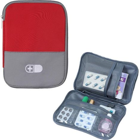 Trousse de premiers secours Multicolore, Compacte & Étanche, 3 compartiments