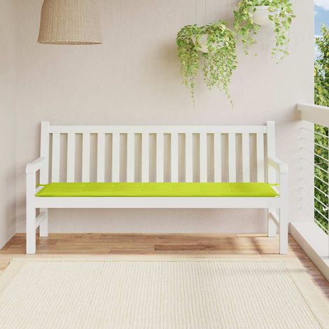 Coussin de banc de jardin vert vif en tissu Oxford imperméable 180 x 50 x 3 cm - PANGIVO (1/5)