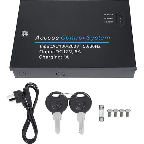 Système de contrôle d'accès pour porte 208J-D, alimentation électrique avec fiche australienne 100-260V, kit de sécurité d'entrée (1/5)