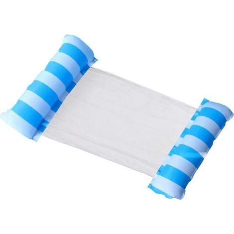 Go Go Gadget - Hamac gonflable pour piscine - Rayé - Matelas pneumatique - Hamac aquatique - Bleu clair/Blanc-AquaForge (1/2)