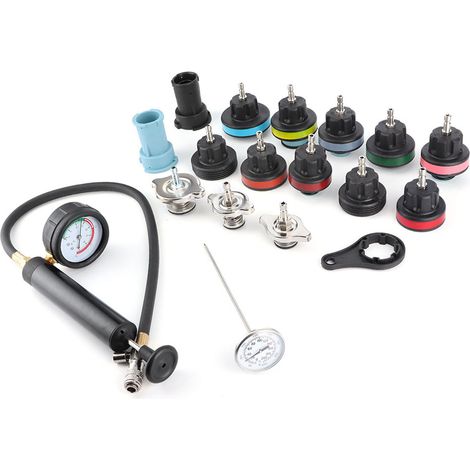 Kit 18 pièces Détecteur de Fuite Réservoir d'Eau Testeur Système de Refroidissement Auto (1/5)