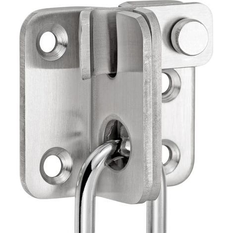 1 pz Serratura per porta scorrevole in acciaio inossidabile argento, chiavistello per porta, catenacci per porte incernierati con viti per porte, finestre, armadi e (1/5)