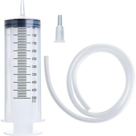 Grand tube de seringue Seringue en plastique de 500 ml avec capuchon de convertisseur de tube (1/4)