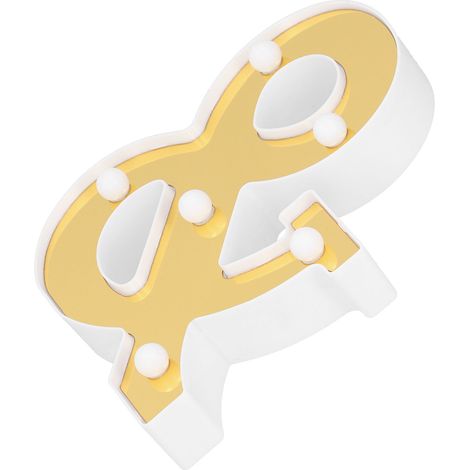 Lumières LED innovantes en forme de signes de ponctuation pour les demandes en mariage et les déclarations d'amour, couleur blanc chaud. (1/5)