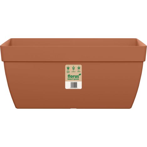Florus Paris Terrace Trough 60 - Beige - L 59 x B 29 x H 26 cm - extérieur - 100% recyclé