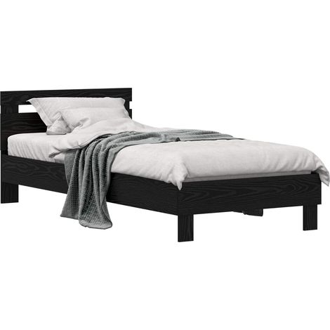 Maison Exclusive - Bettrahmen Schwarz Eichen-Optik 98,5 x 200 cm