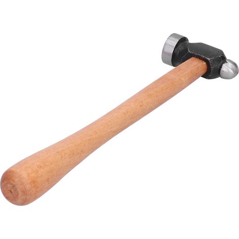 Marteau à panne ronde à manche en bois pour la fabrication de bijoux et le traitement des matériaux. (1/5)