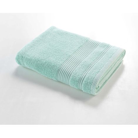 Serviette ou drap de douche 70 x 130 cm Tendresse vert d eau (1/4)