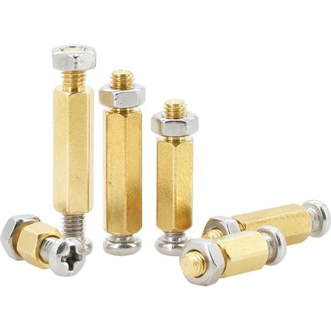 Kits de vis et écrous hexagonaux en laiton M3 M4 M5 M6 pour (1/5)