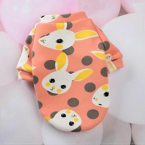 Niedliche Kleidung für kleine Hunde, weiche Baumwolle, Chihuahua- und Yorkie-Kleidung, Haustier-Welpen- und Katzen-Hoodies, Winterjacke, Mantel für kleine und mittelgroße Hunde, rosa Kaninchen (1/5)