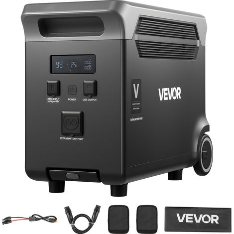 VEVOR Batterie Supplementaire pour Station Electrique Portable, Batterie deExtension LiFePO4 3840 Wh avec 3 Ports Sortie pour Bricolage, Camping, Voyages, Camping-cars, Activites Plein Air, Urgences (1/5)