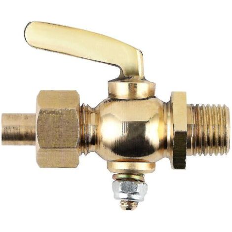 Robinet d'essence en laiton pour motos classiques et vintage, filetage 1/4\ (1/5)