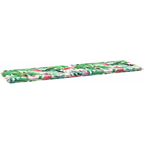 Coussin de banc de jardin,Coussin d'extérieur Floral Vert et rose 180 x 50 x 4 cm CFW326879 (1/5)