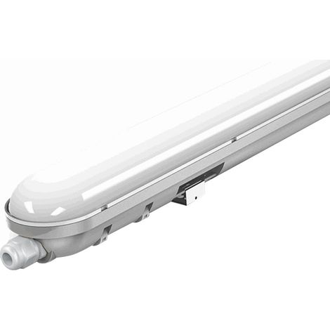 LAMPADA LED IMPERMEABILE PC/ALLUMINIO 1200MM 60W BIANCO 6000K - Luce FREDDA (1/2)