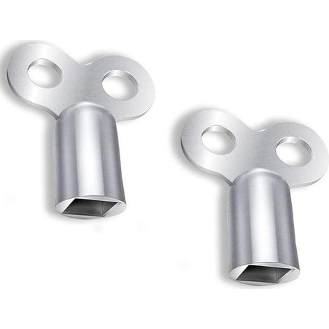 2 llaves universales para purgar radiadores: para válvula de drenaje, sistema de calefacción, herramienta de acero, purgador, herramienta de mantenimiento, metal estándar, compatible