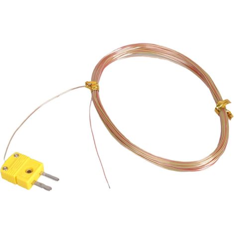 Fil thermocouple de type K avec isolation et bouchons pour une mesure précise de la température dans les applications industrielles (1/4)