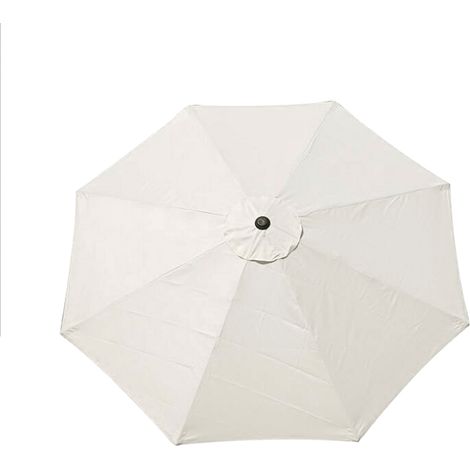 Auvent de remplacement pour parasol de terrasse, 9,84 pieds, 8 nervures, couverture extérieure pour jardin, cour, Beige (1/3)