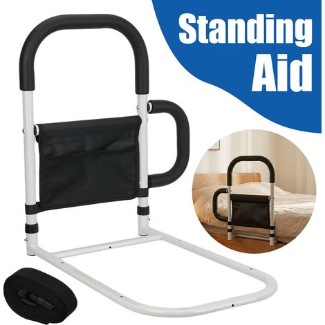 Barrière de lit de Sécurité, Personnes Âgées Handicapées Handrails, Main Courante pour Personnes âgées avec Sac de Rangement, Sécurité et Stabilité, Anti-Chute (1/5)