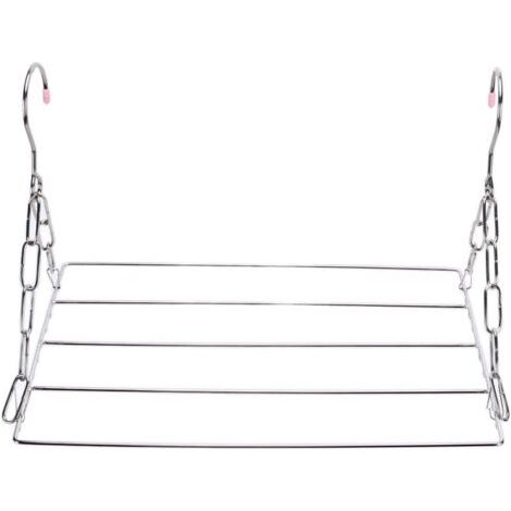 QORVA-Étendoir à chaussettes, cintre de séchage en acier inoxydable avec 36 pinces coupe-vent, étendoir à linge suspendu pour chaussettes, sous-vêtements, vêtements, serviettes (pinces non incluses)