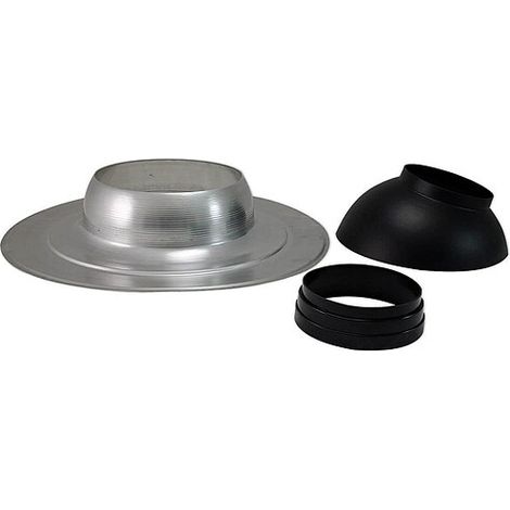 Flachdach-Klebeflansch für Luft-/Abgas-Dachdurchf. senkrecht - Ø 125 mm - 0° bis 15° verstellbar - H 120 mm