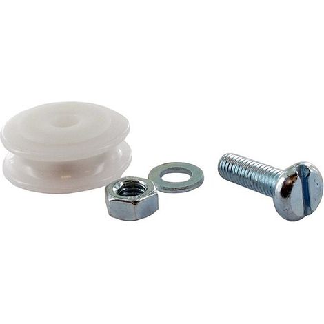 Juego de 2 ruedas universales ø28mm para puerta corredera.