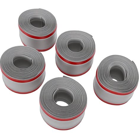 5 Pièces Cache-câble de Sol 1.97po Gris PVC Flexible Auto (1/5)