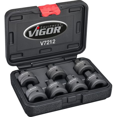 VIGOR Jeu de tournevis à chocs, carré creux 20 mm (3/4 pouce), V7212