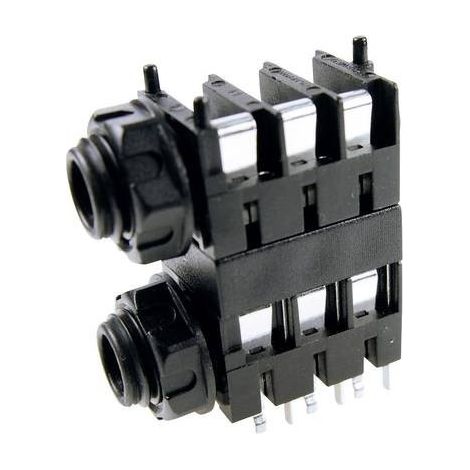 Cliff FCR1124 Jack 6.35 mm Presa orizzontale Numero Poli (num): 3 Stereo Blu 1 pz.