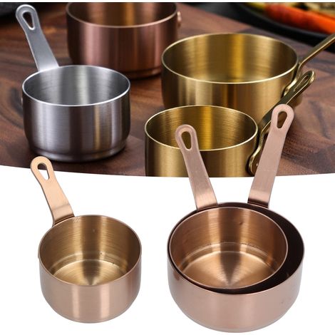 Coupe à sauce pour steak en acier inoxydable 304 avec poignée, bol à trempette, coupe à sauce pour steak de restaurant, bol à sauce tomate, or rose (1/5)