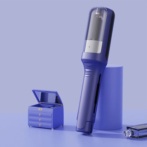 Tondeuse à cheveux rechargeable pour pointes fourchues – Nouvelle tondeuse portable, facile à utiliser et qui protège les cheveux, idéale pour les voyages (bleue) (1/5)