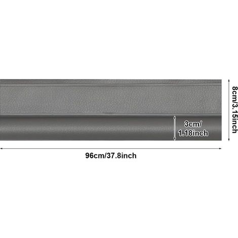 AIDUCHO Bas De Porte Isolant Auto Adhésif, 96cm Joint Porte Fenêtre Isolant Froid Et Phonique, Insonorisé, Anti Bruit Insect, Bâton En Mousse Inséré Joint Porte(Gris) (1/4)