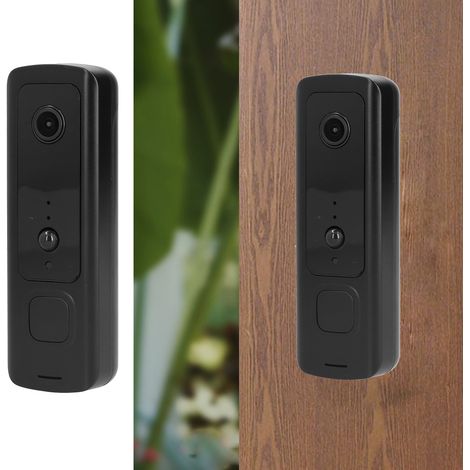 Sonnette vidéo H3 MINI 720P WIFI étanche avec détecteur de mouvement PIR, interphone sans fil, pour la sécurité de votre domicile (noir) (1/5)