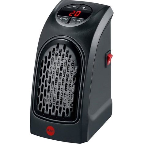 Chauffage d'appoint - CELLUSTOP - Radiateur soufflant - 400 W - Minuterie programmable - Compact et léger