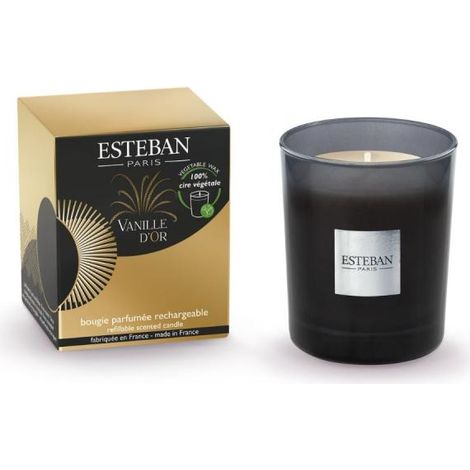 Esteban - Bougie initiale rechargeable Vanille d'or 180g (1/2)