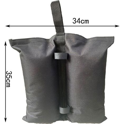 Sac De Contre-Poids Pour Toile D'Ombrage - 4 Pièces - Tissu Oxford Enduit PVC - Bandoulière Réglable Jusqu'à 60 Mm - Ouverture Hermetique - Sans Sable (1/5)